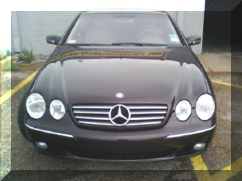 2000 Mercedes CL500 with metalized 35% on sides and 20% on rear